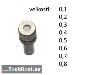 Jemná tryska násuvná - vodná hmla