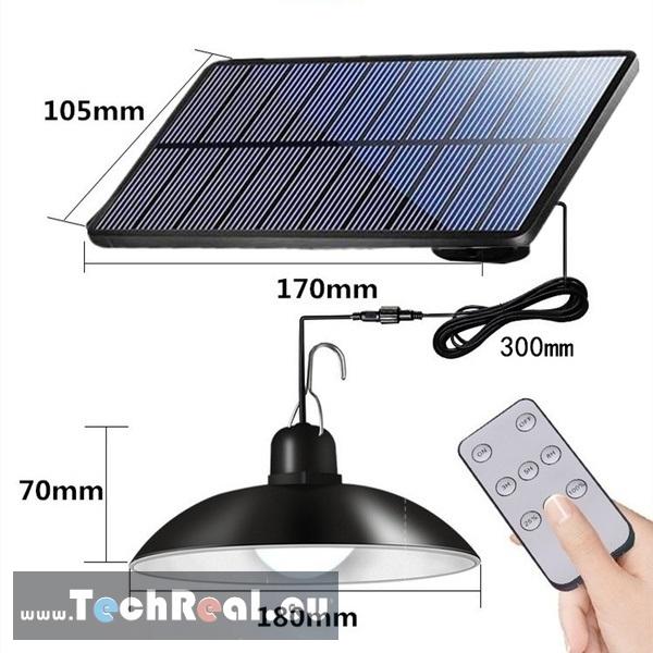 Solárne vonkajšie závesné LED svietidlo