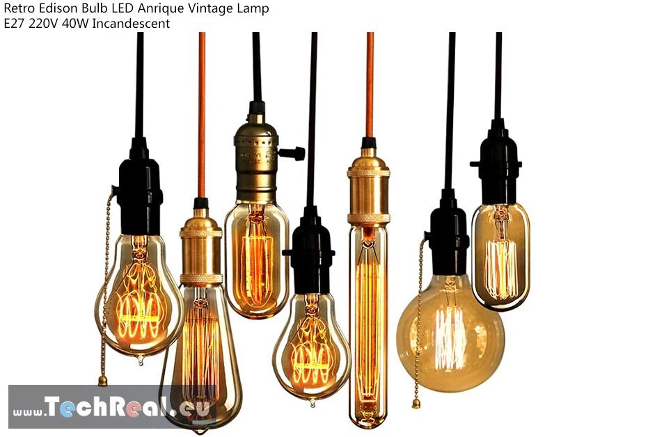 Edison retro žiarovka 230V 40W E27 G95 spiral