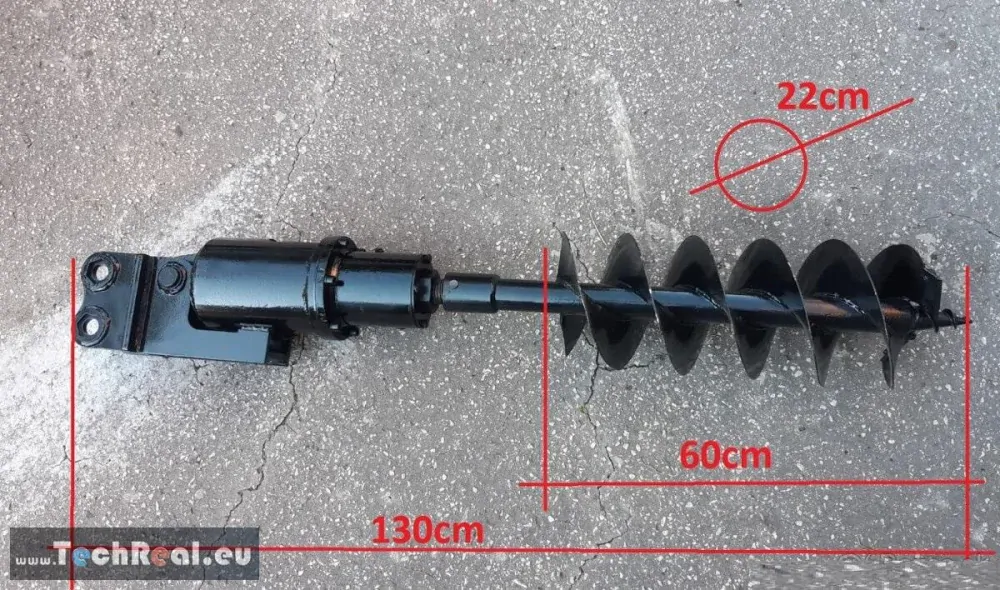 Zemný vrták + vrtacia hydraulická hlava pre minibáger