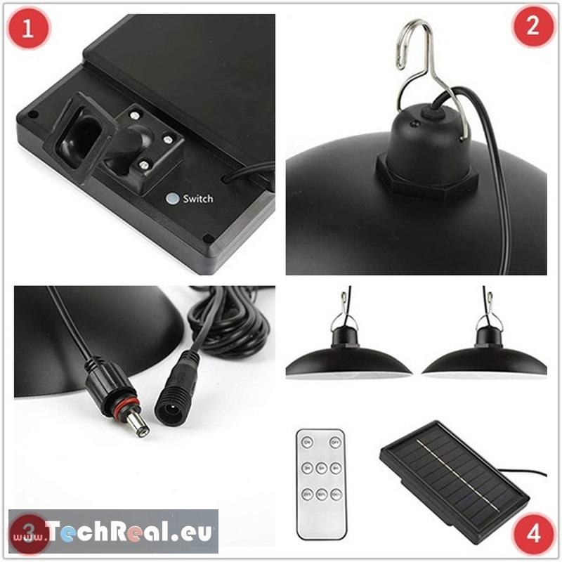 Solárne vonkajšie závesné LED svietidlo