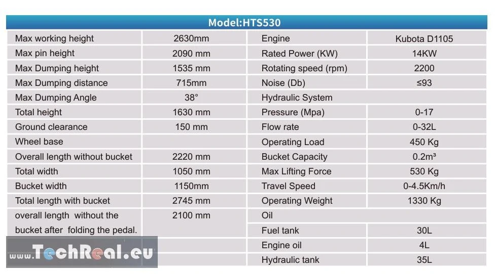 HTS530 pásový čelný nakladač