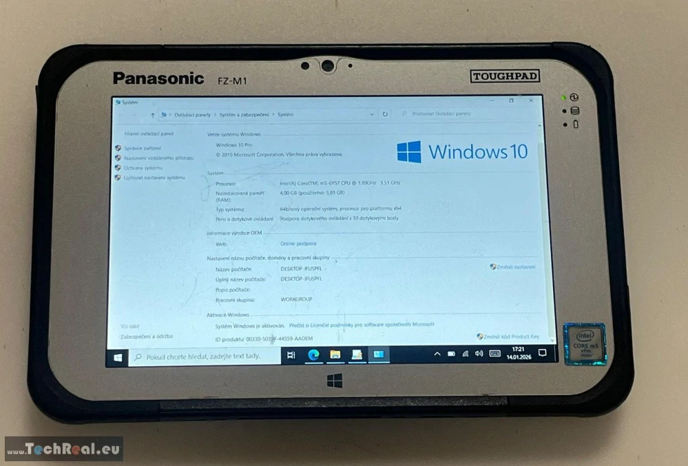Renovovaný - PANASONIC TOUGHPAD FZ-M1 turbo
