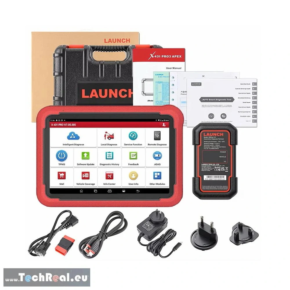 Launch X431 PROS V5.0 + sada adaptérov a SW pre motocykle