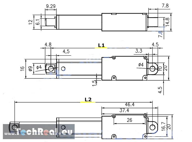 Celokovový mikro lineárny piest