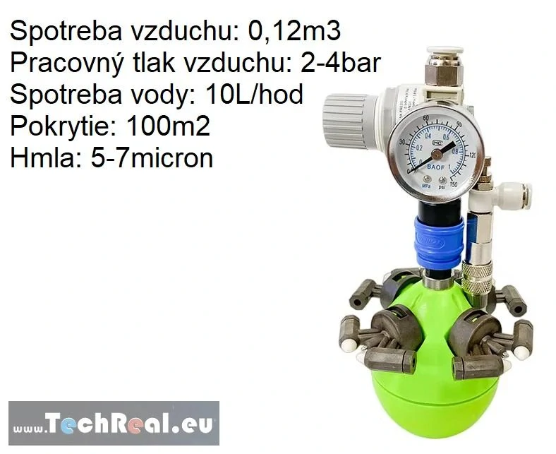 Plynovo-vodný hybridný zvlhčovač