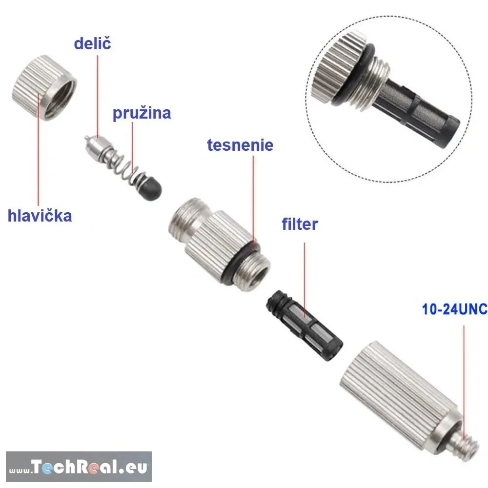 Tryska so závitom 3-16 - jemná vodná hmla