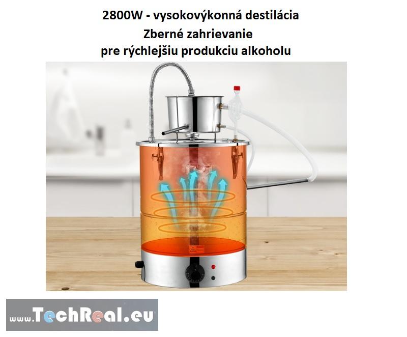 Destilačný hrniec s integrovaným ohrevom
