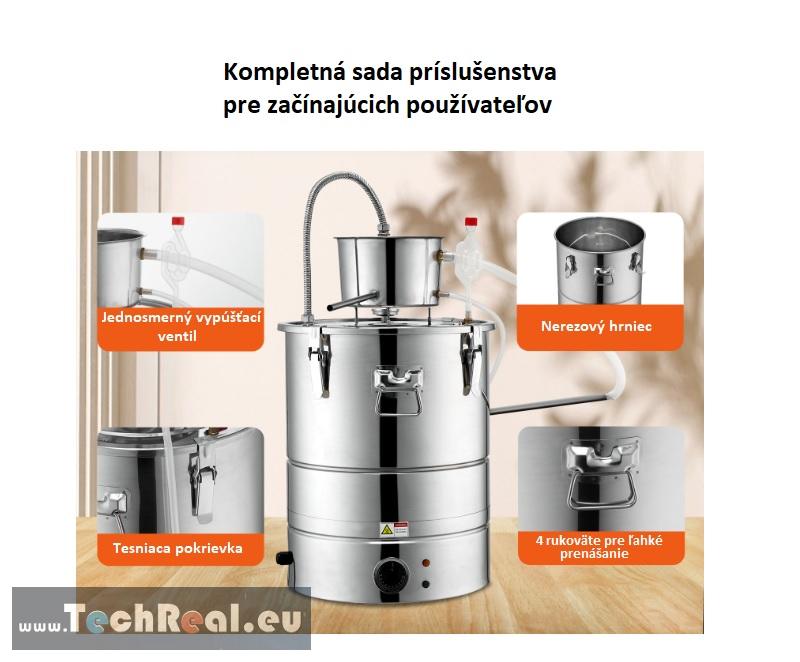 Destilačný hrniec s integrovaným ohrevom
